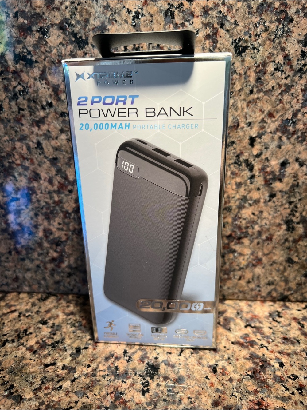 20,000mAh 2-Port Power Bank - portable charger. Black by  Xtreme Power
